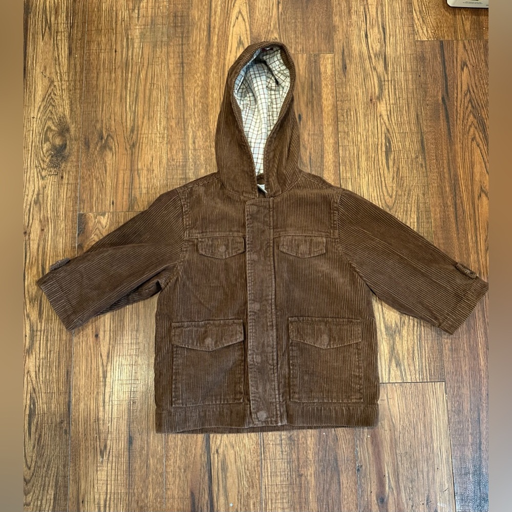Janie and Jack corduroy jacket toddler size 12 To 24 Months brown